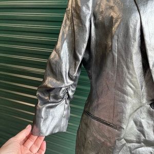 Calvin Klein One Button Metallic Blazer